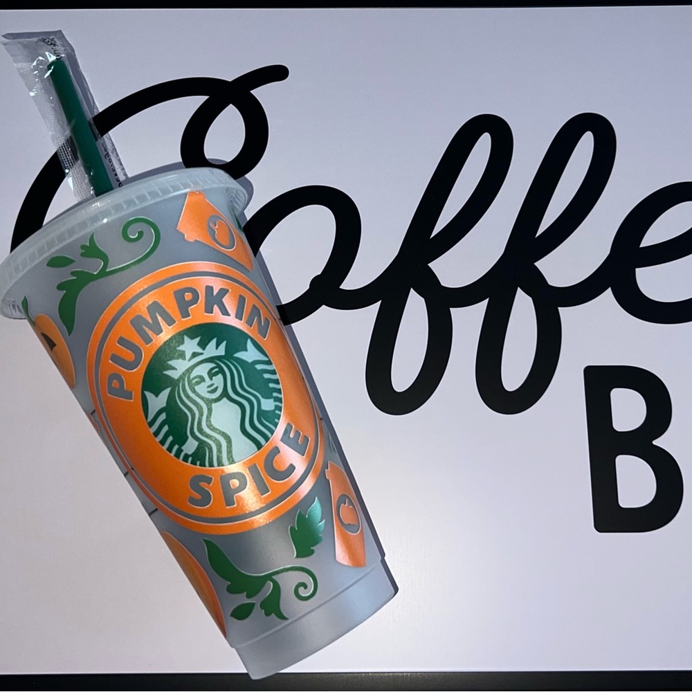 NEW!! Pumpkin Spice | Starbucks Cold Cup |Starbucks Tumbler | Reusable Cold Cup